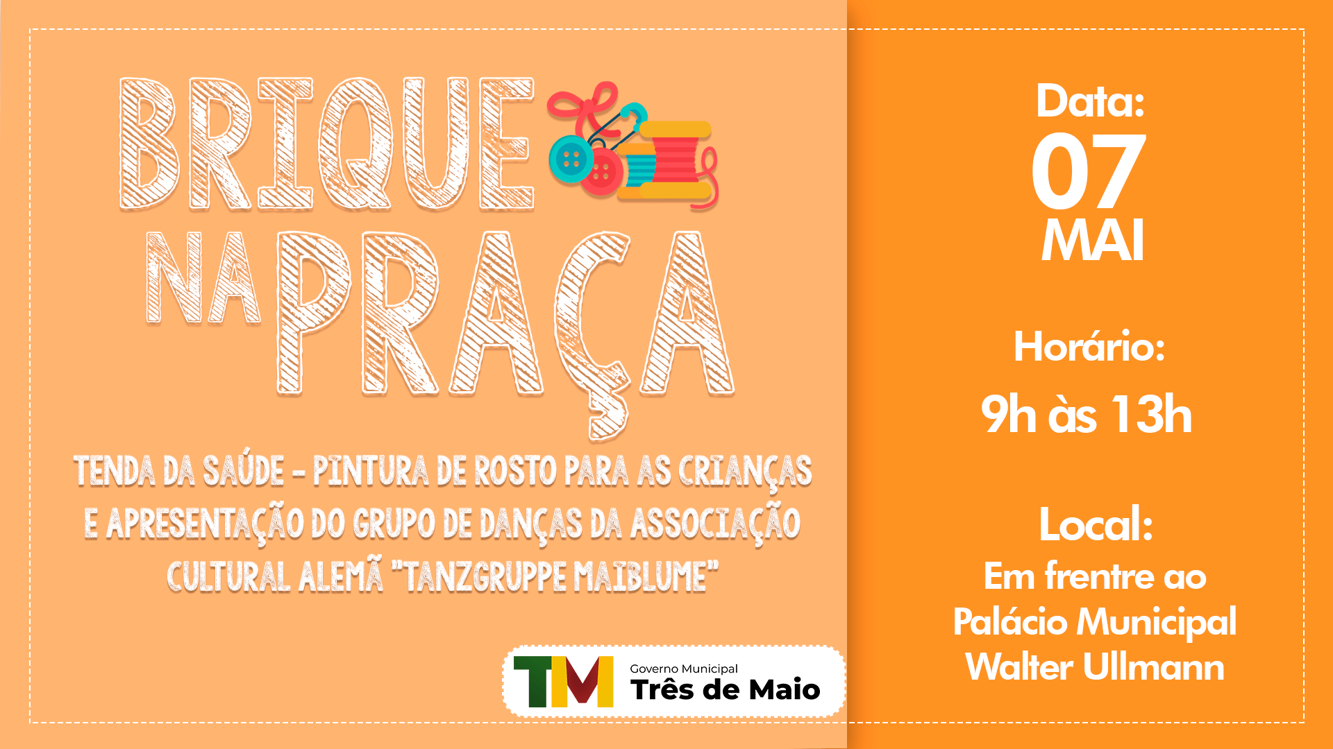 BRIQUE NA PRAÇA OCORRE SÁBADO